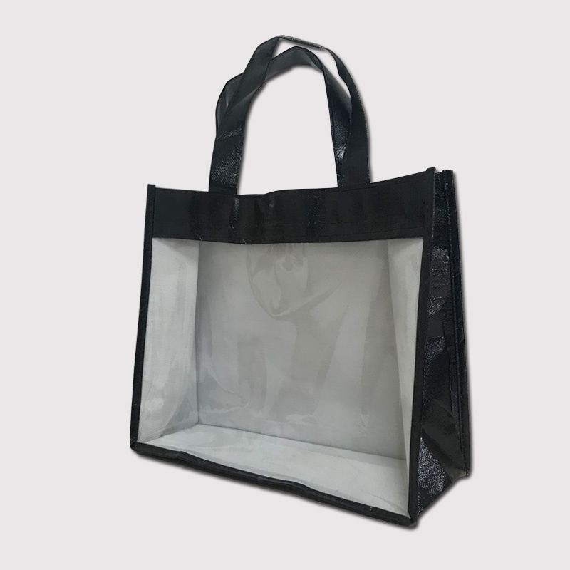 Non-woven splicing PVC gift bag