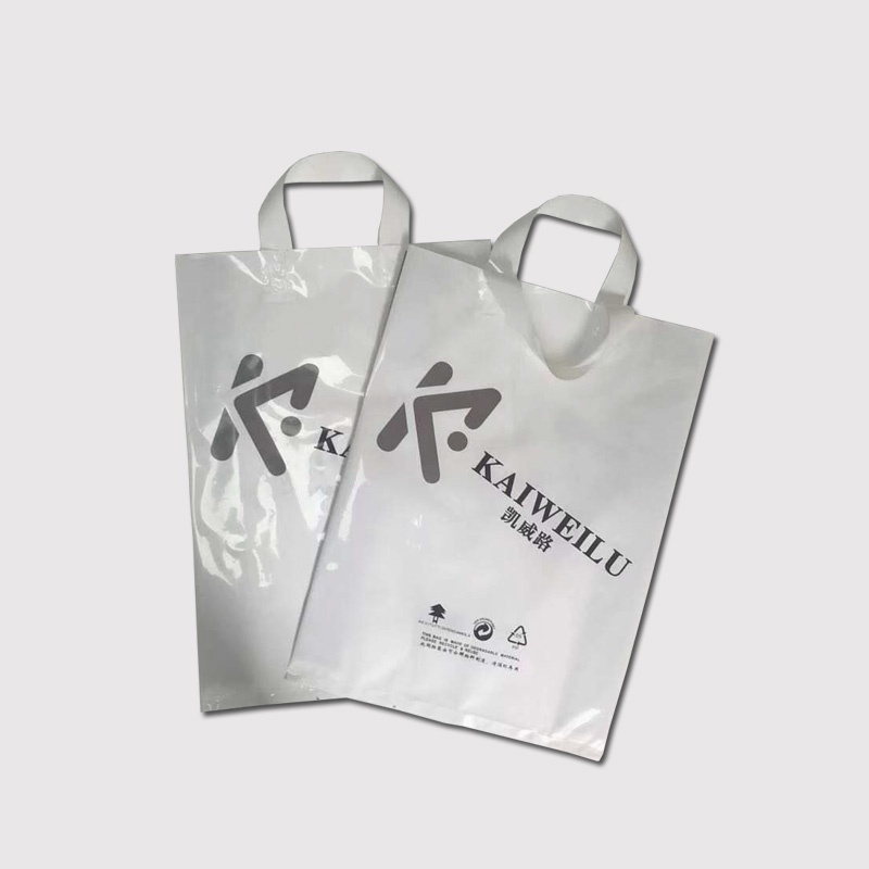 Milky white PE plastic gift bag