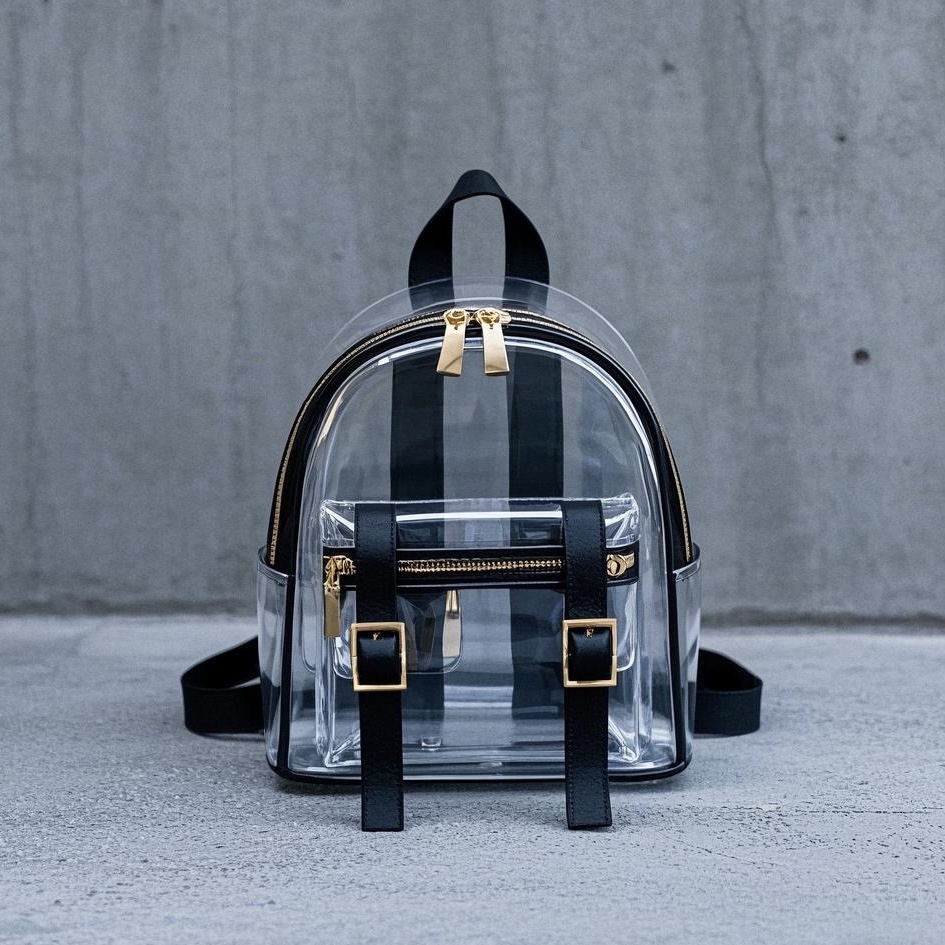 Transparent double-shoulder backpack